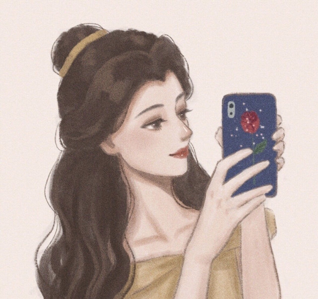 迪士尼公主的自拍照