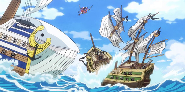 御田上船成第五队长桃之助在白胡子船上出生同期黑胡子登船