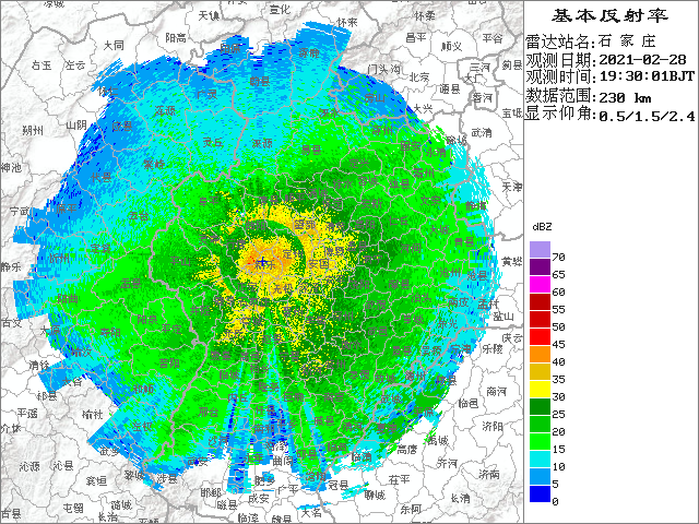 华北雷达图上出现多个"台风眼",分析:是下雪前兆