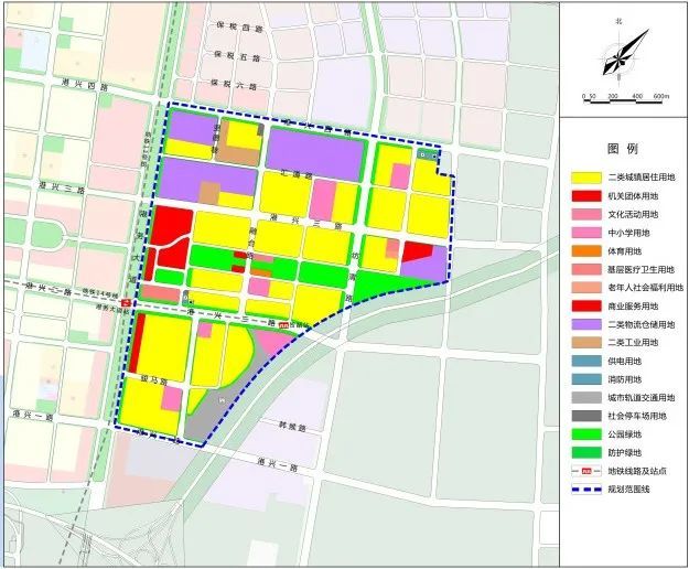 17平方公里的规划信息,但是一方面展示了港务大道以东区域的发展性质