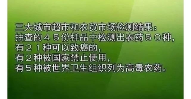 上海儿童医院曾对40个普通儿童做了检测,40个儿童体内都有农药ddt残留