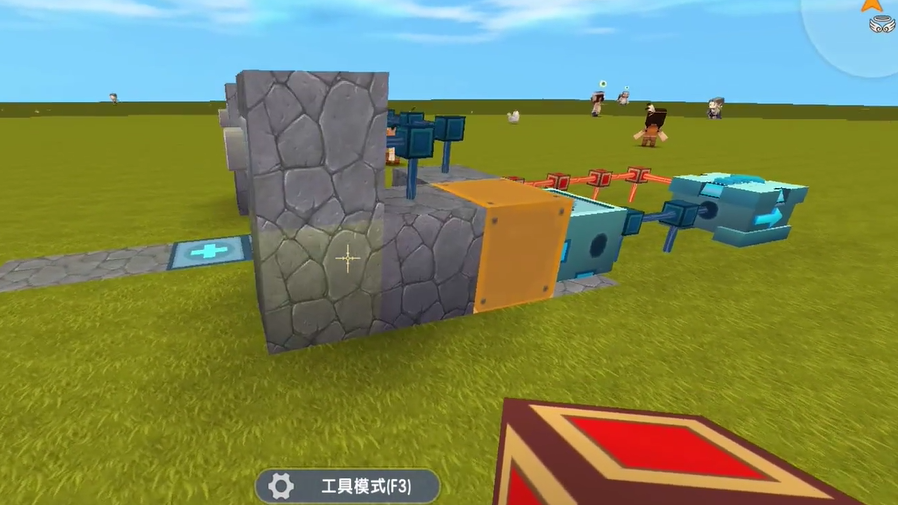 迷你世界:高级双向门,仅需三个步骤就能制作,滑动开启太高级了