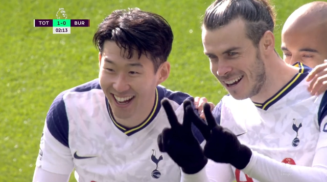 贝尔双响 助攻乐翻了天!孙兴慜2助攻笑得合不拢嘴