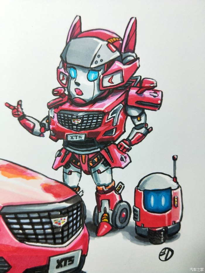 总结画凯迪拉克ct6q版汽车人系列6幅的心得