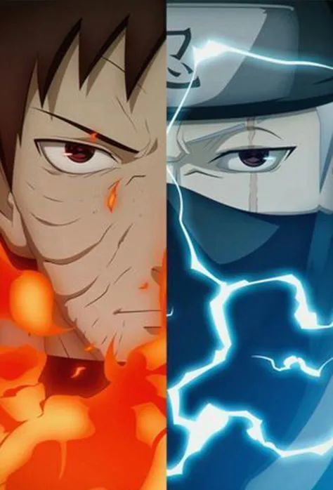 火影忍者壁纸卡卡西带土半脸壁纸图片