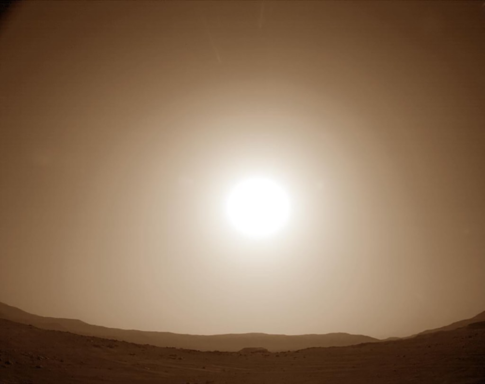 火星上看太阳图片