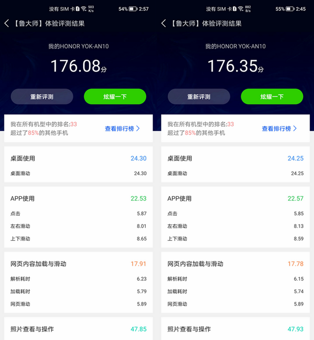 进一步优化提升的可能省电和性能两种模式下pcmark的综合跑分差异不大