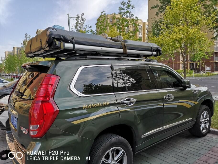 哈弗h9改装升级完成一顶车顶帐篷游天涯户外露营办公两不误