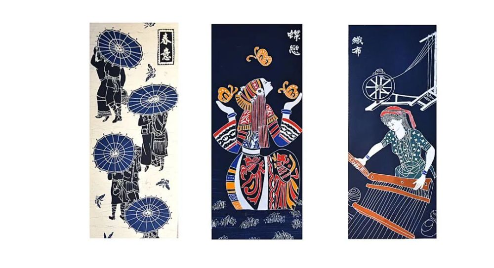 蓝染灯饰.蜡染主要工具.布依图腾.