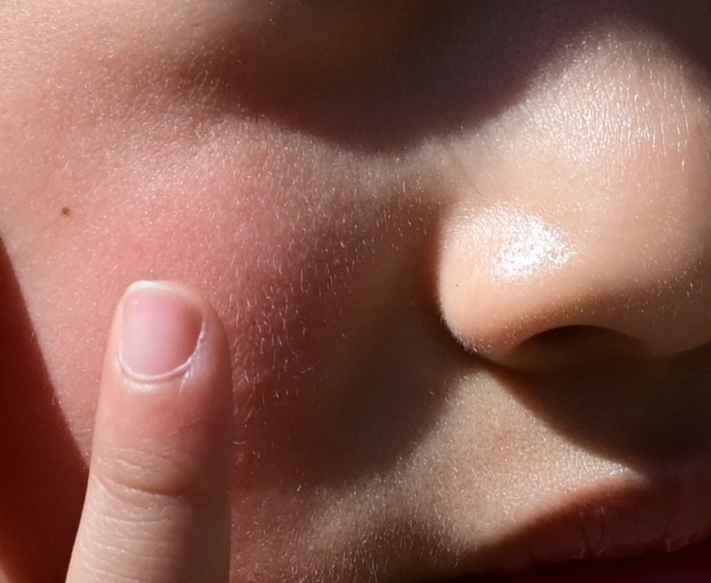 原图100%放大后,竟然看到了肉眼看不见的面部绒毛z50双套头涵盖了16