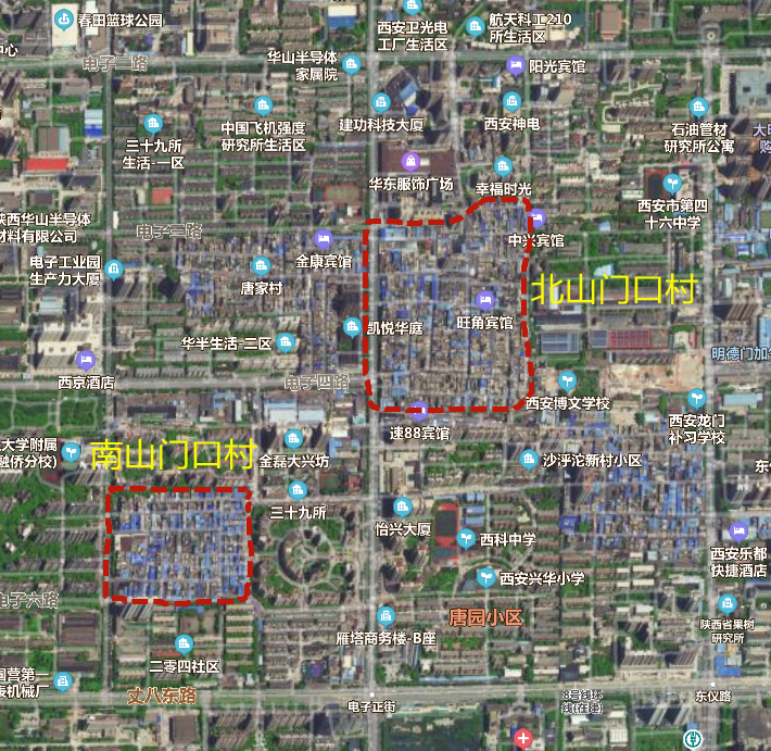 西安北山门村规划图图片