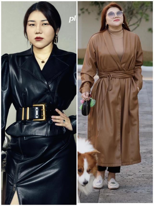 1.选择有腰身且腰部修饰比较宽的单品