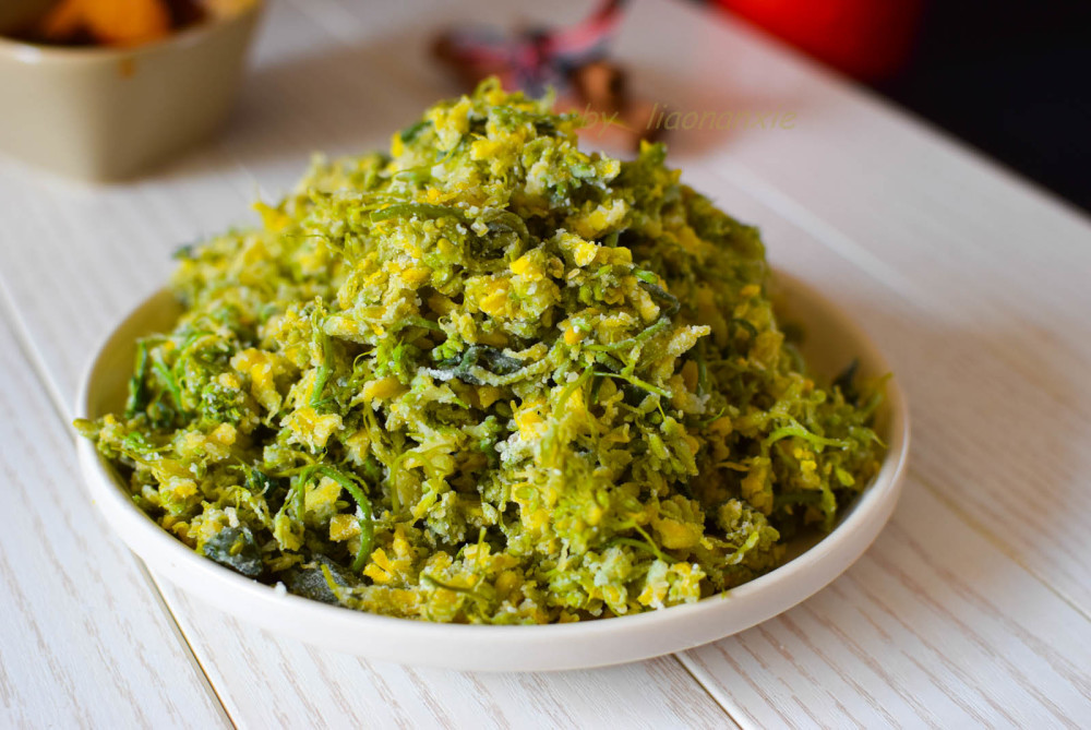 粉蒸芥菜花粉蒸蔬菜的小技巧一看就会了