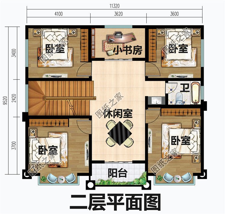 戶型圖展示戶型圖展示第四款:帶地下室的三層農村自建房雙拼別墅設計