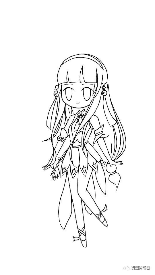 手游王者荣耀里四大美女的西施简笔画教程出来了!