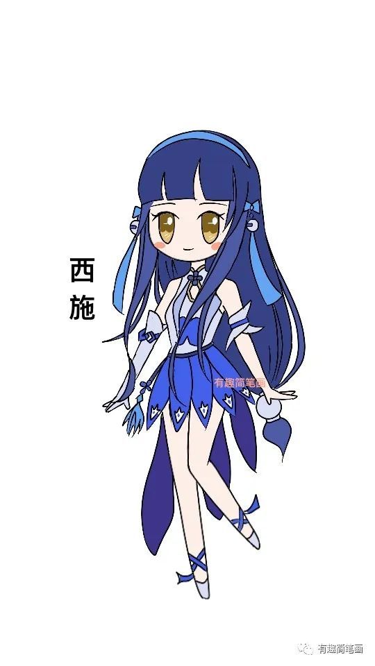 手游王者荣耀里四大美女的西施简笔画教程出来了!_腾讯新闻