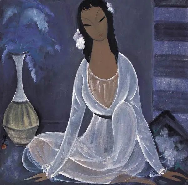 林风眠《白衣仕女》 《秋鹭》