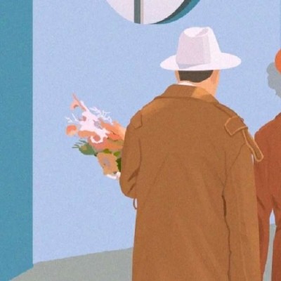 一组超简约的插画情头