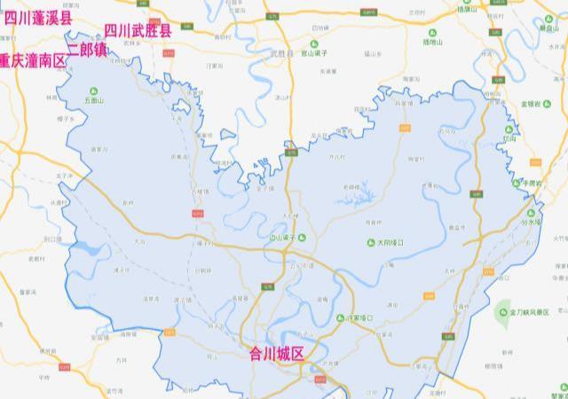 重庆合川乡镇分布图图片