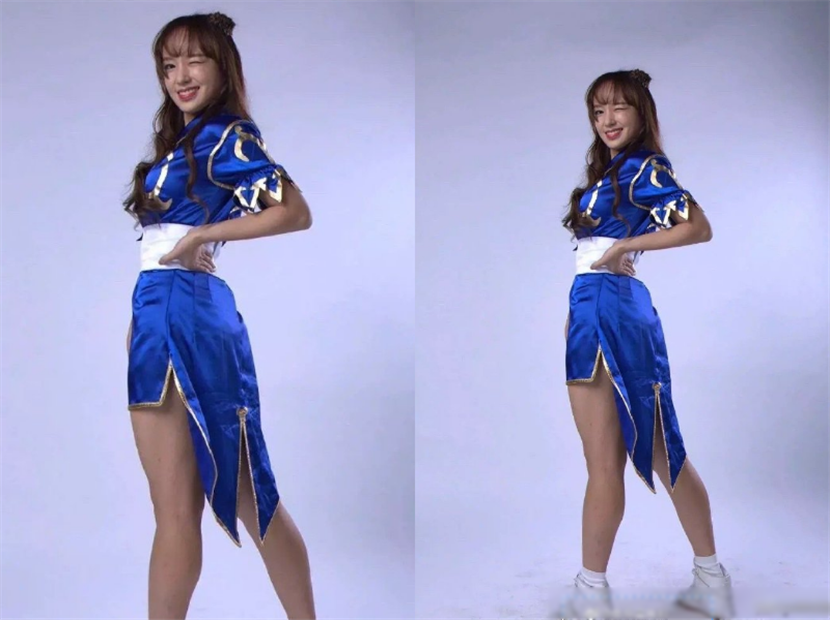 程潇早期cos春丽生图天使脸庞加魔鬼身材无美颜修图也抗打