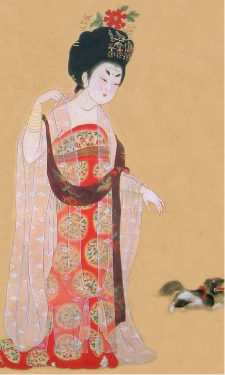 唐朝仕女图,展现唐朝时代特征,达到古代仕女画新高度