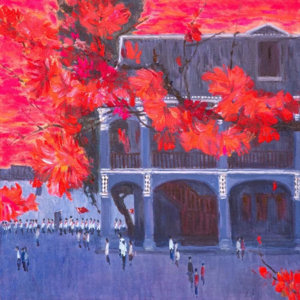 如此灿烂而热烈的色彩,如旌旗似丹心,饱含着对遵义这片红色热土的深情