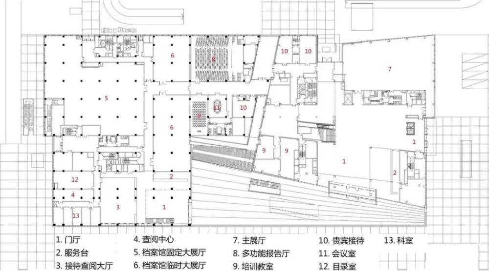 大型公共建筑设计郑州美术馆新馆档案史志馆案例