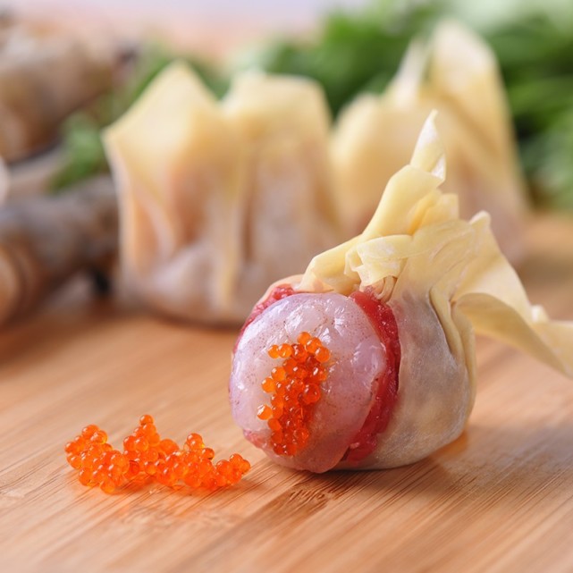 鲜虾蟹籽云吞