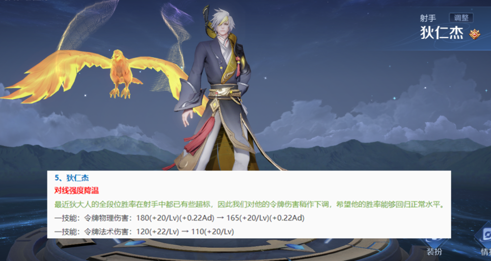 狄仁杰被削弱，胜率依旧高居榜首，无惧兰陵王韩信，出装很重要
