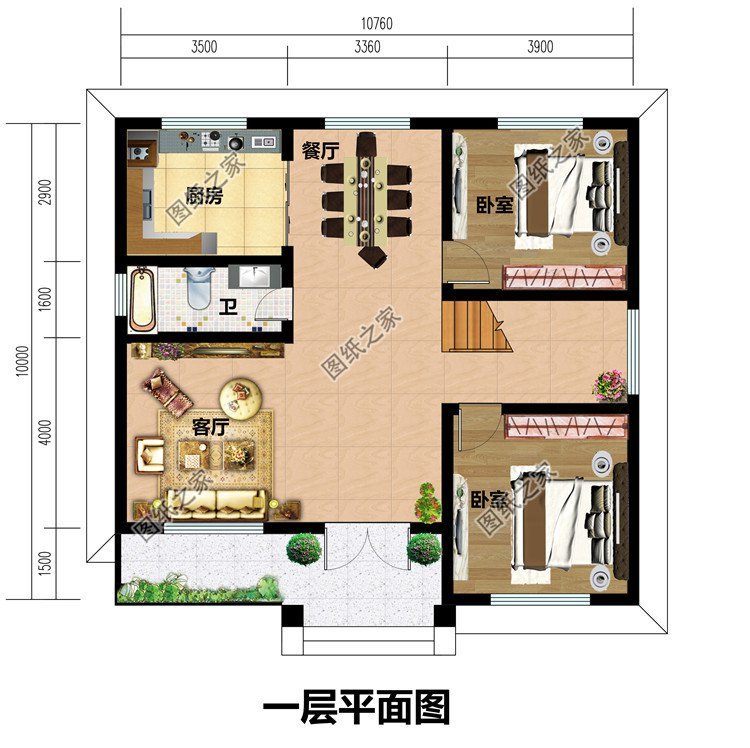 100方的房子可以怎么设计,马上开春了,建房样式我都给你准备了
