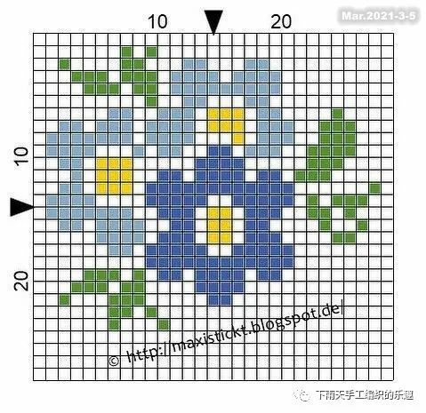 像素圖小碎花提花毛衣可愛小花兒十字繡網格圖