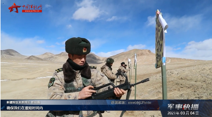 解放军高原射击考核使用特殊荒漠迷彩半身靶颜色很特别