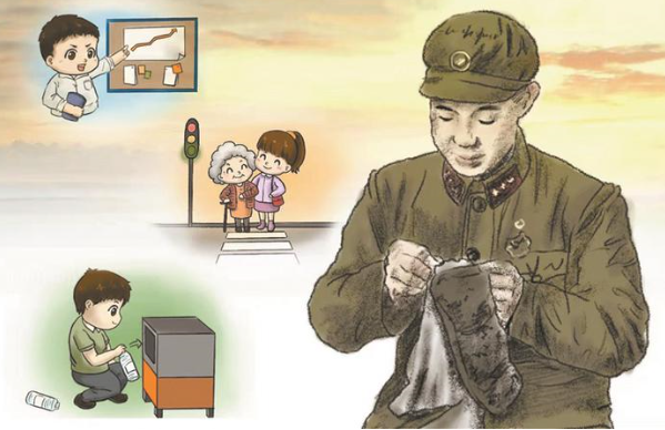 漫画兵团丨雷锋精神代代相传