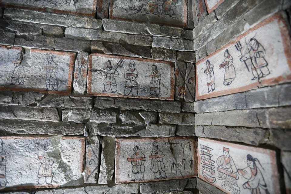 嘉峪关新城魏晋墓群六号墓实拍_腾讯新闻