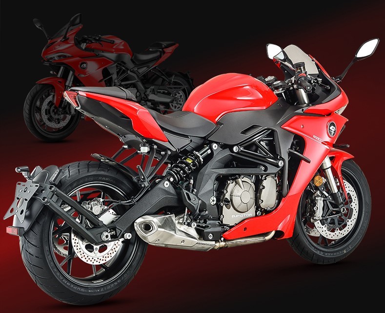 qjmotor赛600改款车曝光挡泥板终于正常了