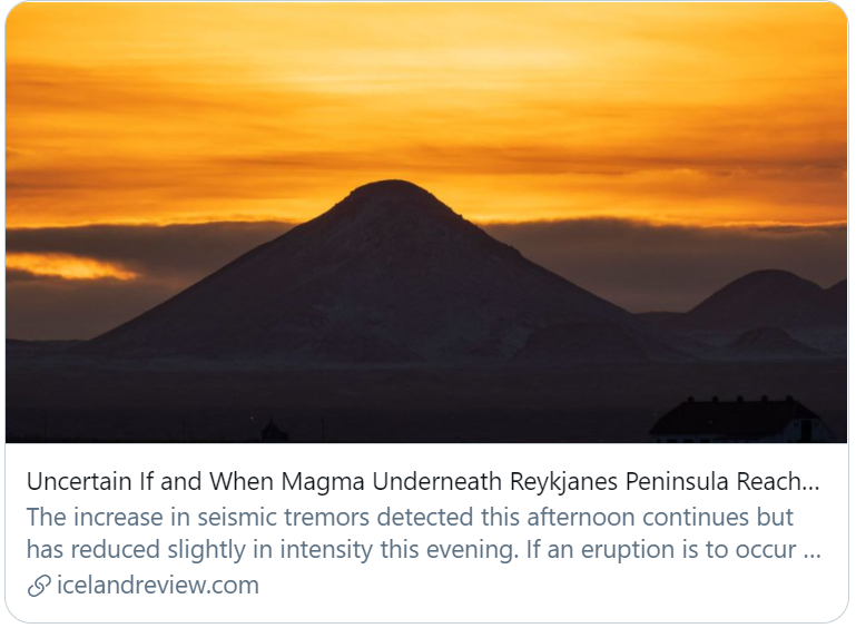 火山|过去10天20000次地震 冰岛火山可能要爆发了