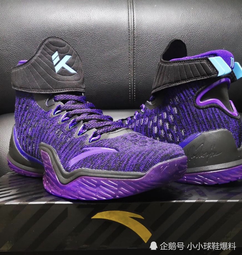 安踏kt3代篮球鞋,朝代紫钴蓝配色,低调中带着高贵气质!