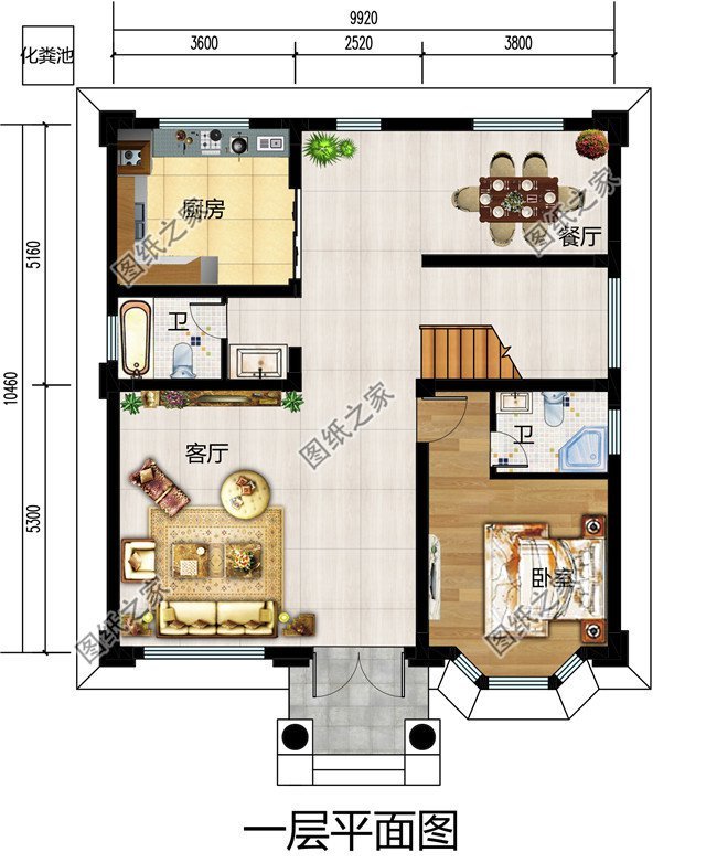 农村建普通三层三间楼房布局堪称完美