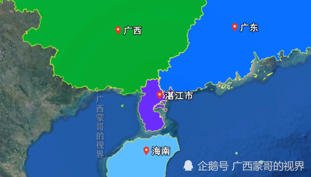 卫星图看:广东湛江市,能与茂名相媲美的粤西城市!