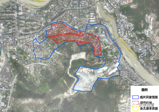 闽清县南山片区位于梅城镇,东临南北大街,西临规划路,南靠山体,北接