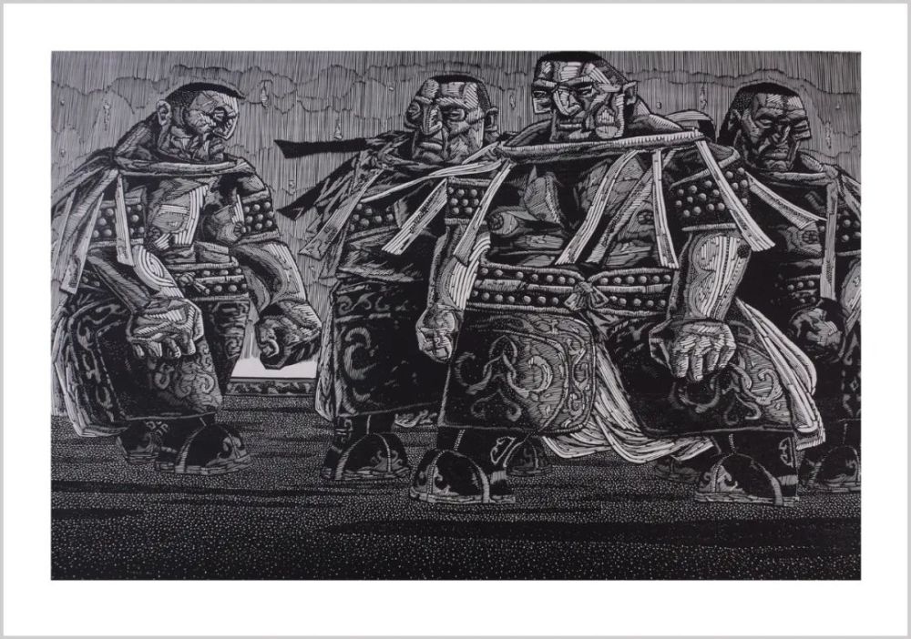 【奈曼版画】铁柱版画作品_腾讯新闻