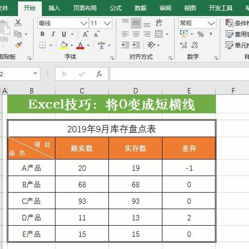 Excel表格中的0是不是看不惯了 那就换种显示方法 Excel 单元格 会计