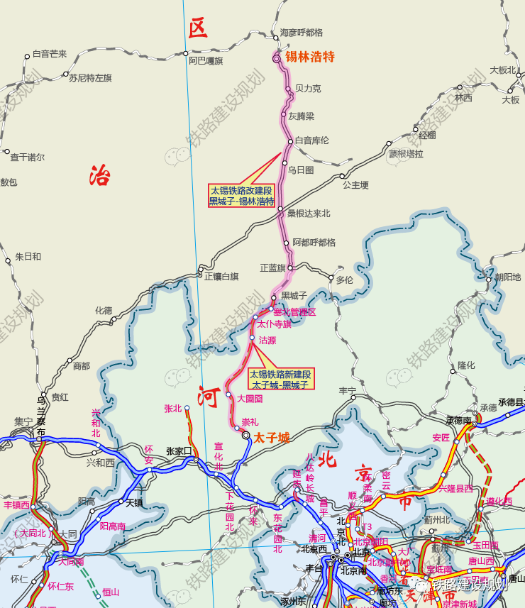 太锡铁路线路方案示意图▼项目建设工期为3.5年.