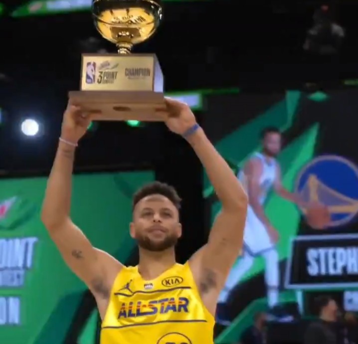 库里成为历史上第7位多次获得三分球大赛冠军的球员_腾讯新闻