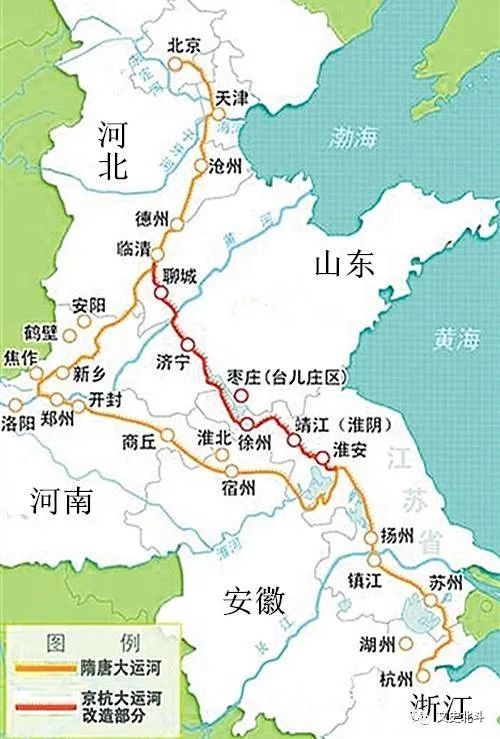 京杭运河聊城段走向图图片