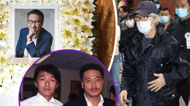 吴孟达出殡,妻儿一身素服面带哀色,火化后将带骨灰回大马安葬