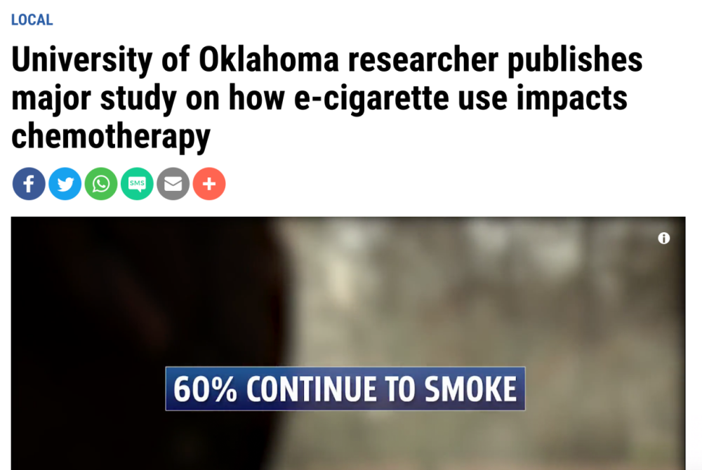 电子烟|肺癌患者难戒烟？这项研究发现了一个好办法