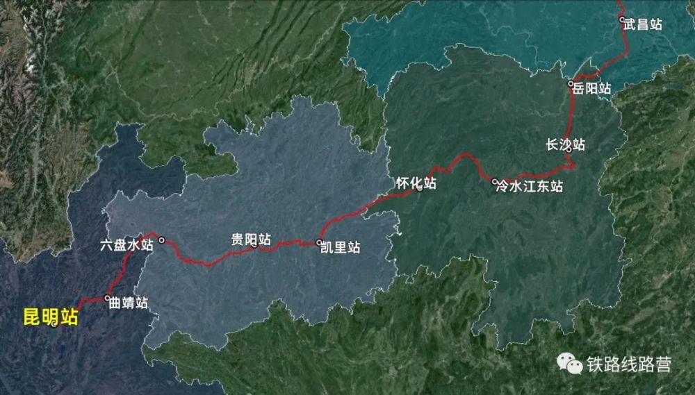 z161次列車線路圖由北京西開往昆明