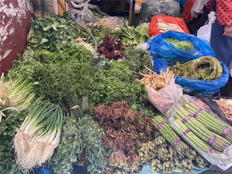 肖女士说"我们云南人很爱吃这些野菜,像金雀花,棠梨