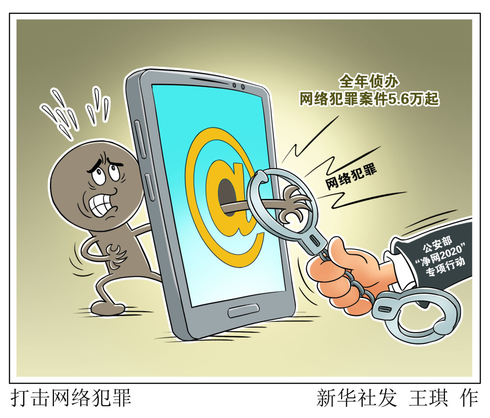 图表漫画法治打击网络犯罪